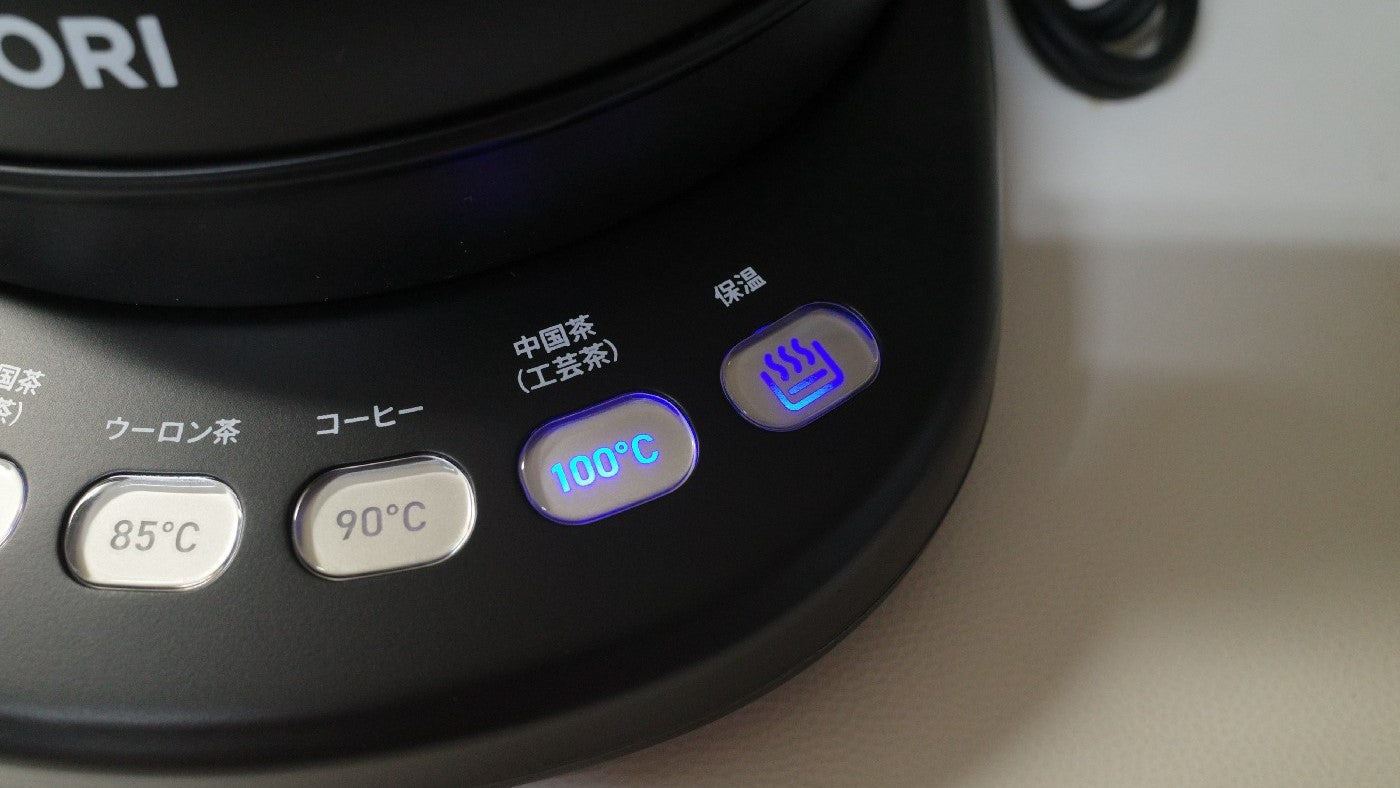 飲みたいお茶の数だけスイッチがある、すばらしすぎるUIのCOSORIの電気ケトル #ブイシンク #COSORI #モニター