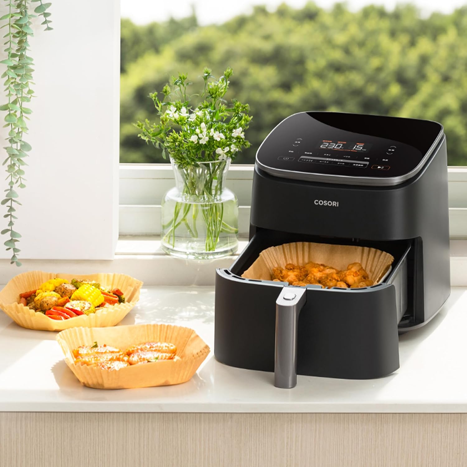 COSORI ノンフライヤー用紙 100枚 (3-6L適用)