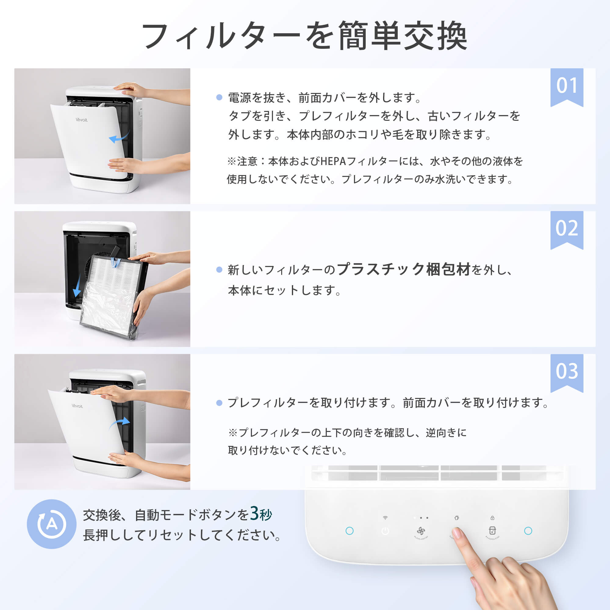 Levoit Vital Pet Pro 空気清浄機 交換用フィルター