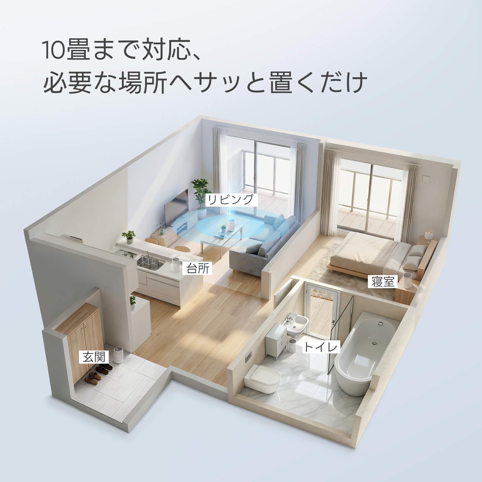 levoit care mini 空気清浄機　2台セット スマートスクール / 空気清浄機 Levoit Core MINI