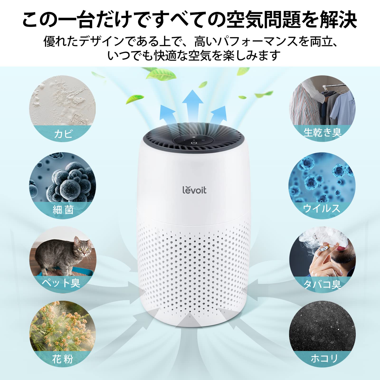 送料無料2024空気清浄機 Levoit ミニ 空気清浄器