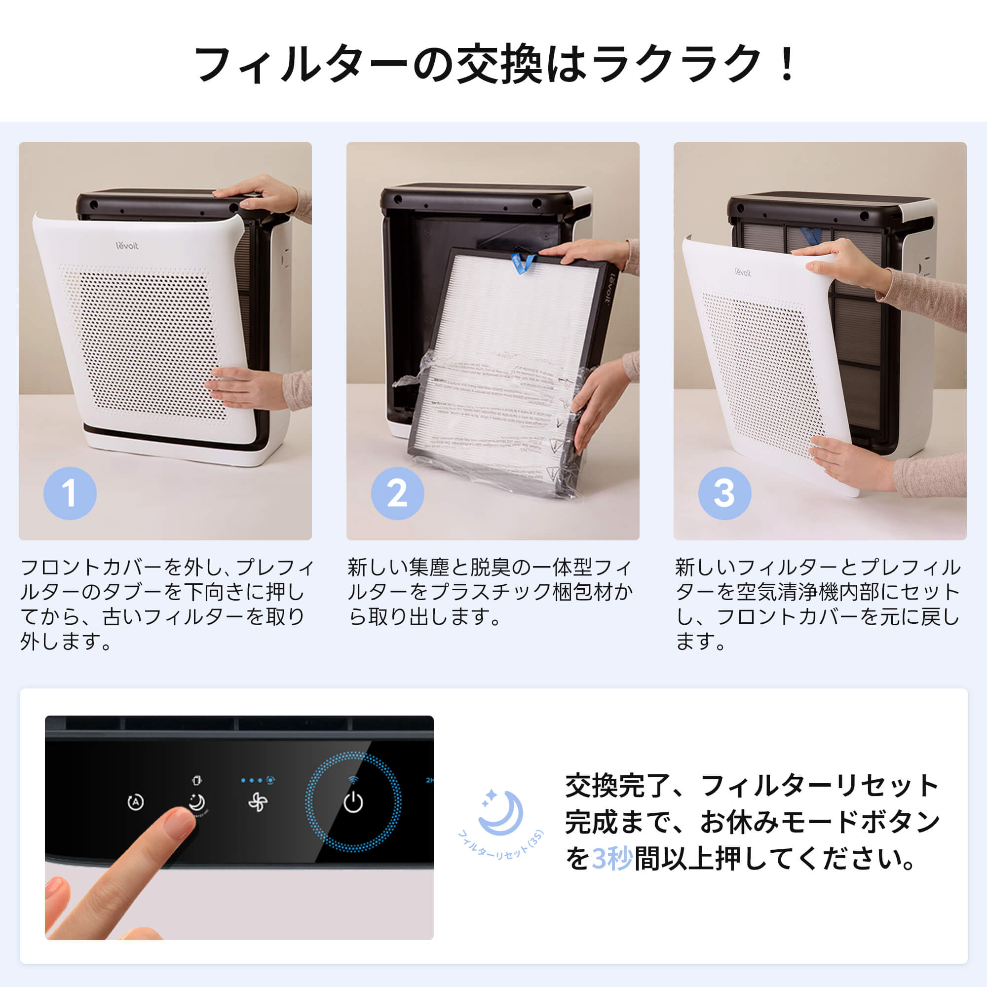 Levoit Vital 200S 空気清浄機 交換用フィルター