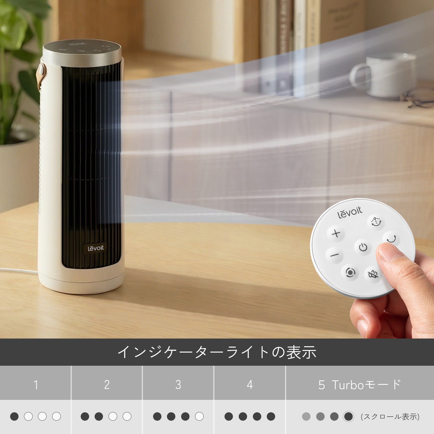 Levoit Windi Mini ミニタワーファン（DCモーター）